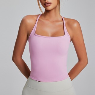 [Lasyyoga] (Đệm cố định) Áo ngực thể thao thời trang hình chữ H Làm đẹp lưng tập hợp Áo ngực tập thể dục