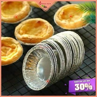 [HCM QP] Set 250 Khuôn(Đế) Nhôm Làm Bánh Tart, Bánh Trứng, Nướng Hàu, Tiện Lợi | Hộp Giấy Queen Pack