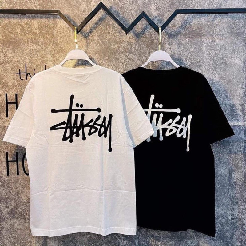 Áo Thun Stu.Ssy Bản Mới, Áo Phông Vải Cotton 100% Cao Cấp Định Lượng Vải 250gsm Tay Lỡ Unisex Hot Tr