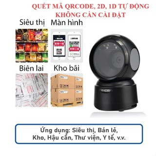 Máy quét mã vạch QR code, barcode, 2D,1D để bàn tự động Quét mã tốc độ cao, máy bắn mã vạch 2D,1D,QR code