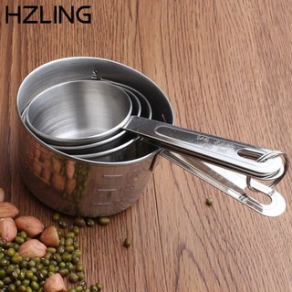 Bộ 4 muỗng/ cốc đo lường bằng thép không gỉ tiện dụng cho nhà bếp