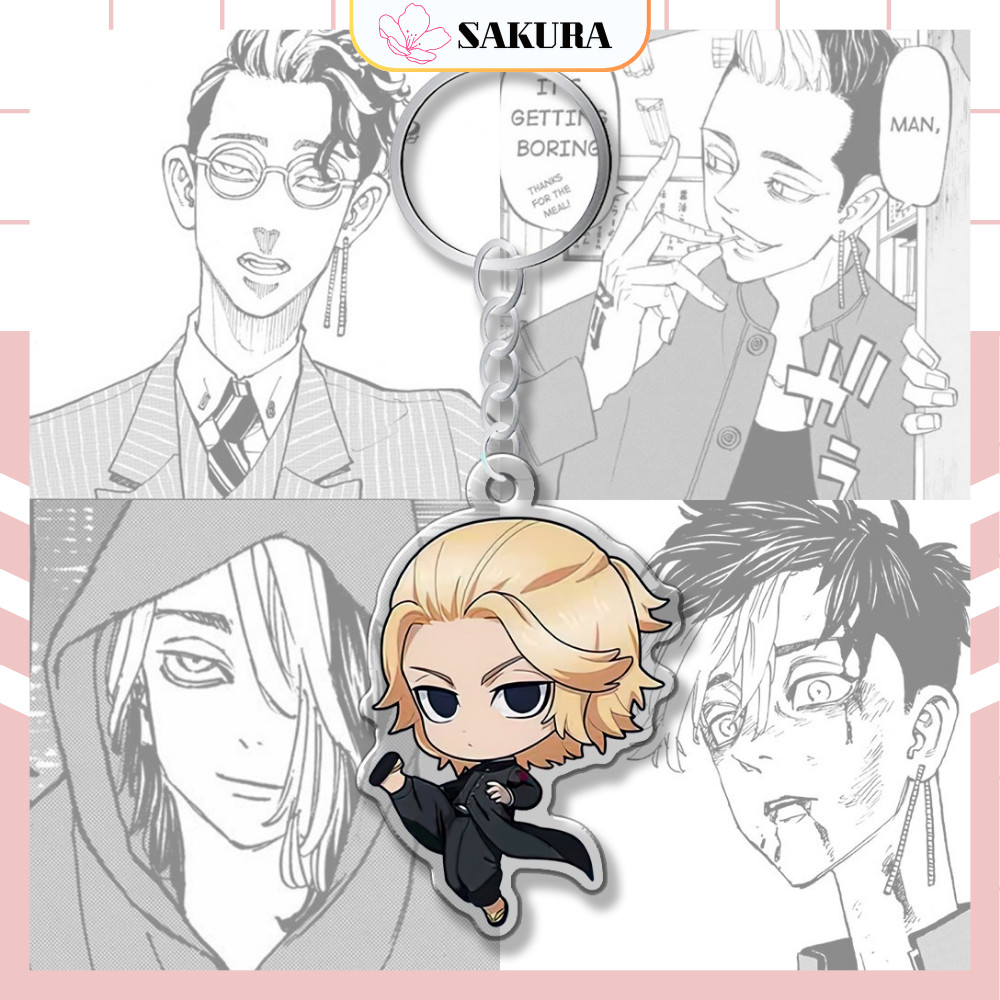 Móc khóa Anime Tokyo Revengers, Mikey Takemichi băng Toman Tokyo Manji, phụ kiện trang trí túi xách 