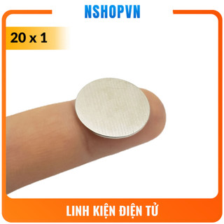 Nam châm đất hiếm tròn mỏng 20x1mm