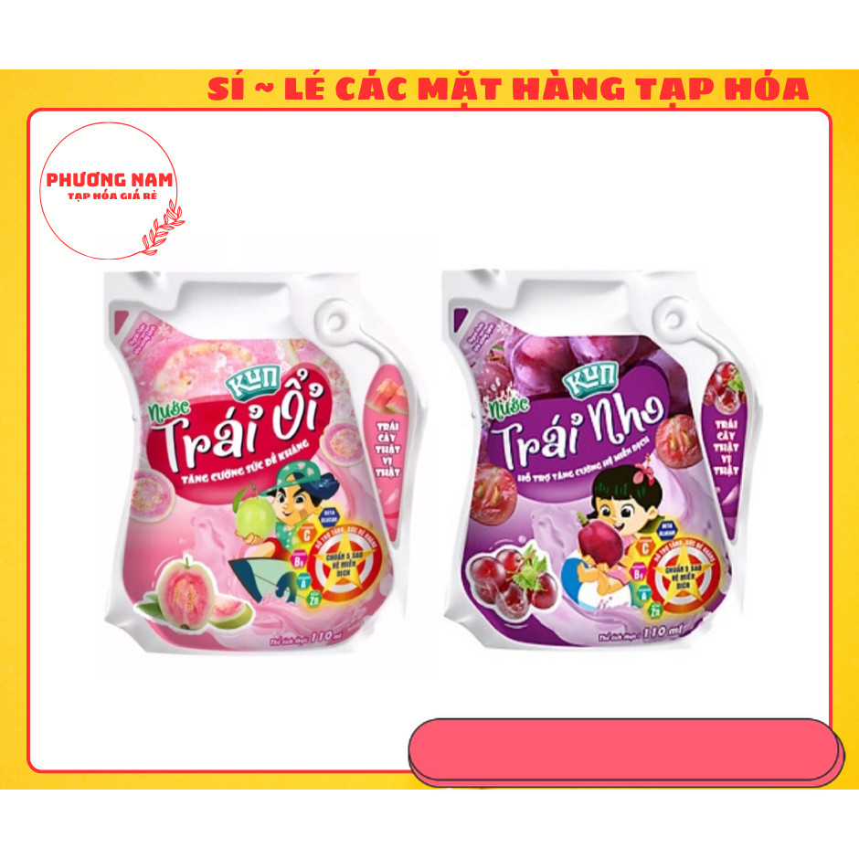 NƯỚC TRÁI ỔI/NHO .. KUN TÚI 110ML