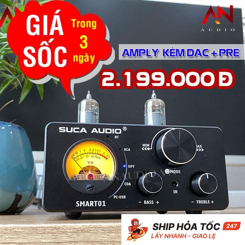 Amply Smart01 – SUCAAUDIO Tích Hợp Giải Mã + Pre Đèn 100wx2