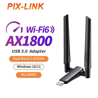  Thiết bị Thu Wifi Mini USB 5GHz AX1800 1800M Dual Band Cho PC WIN 10 11 - PIX-LINK 5GHzv AX1800 USB Mini Wifi Dongle 