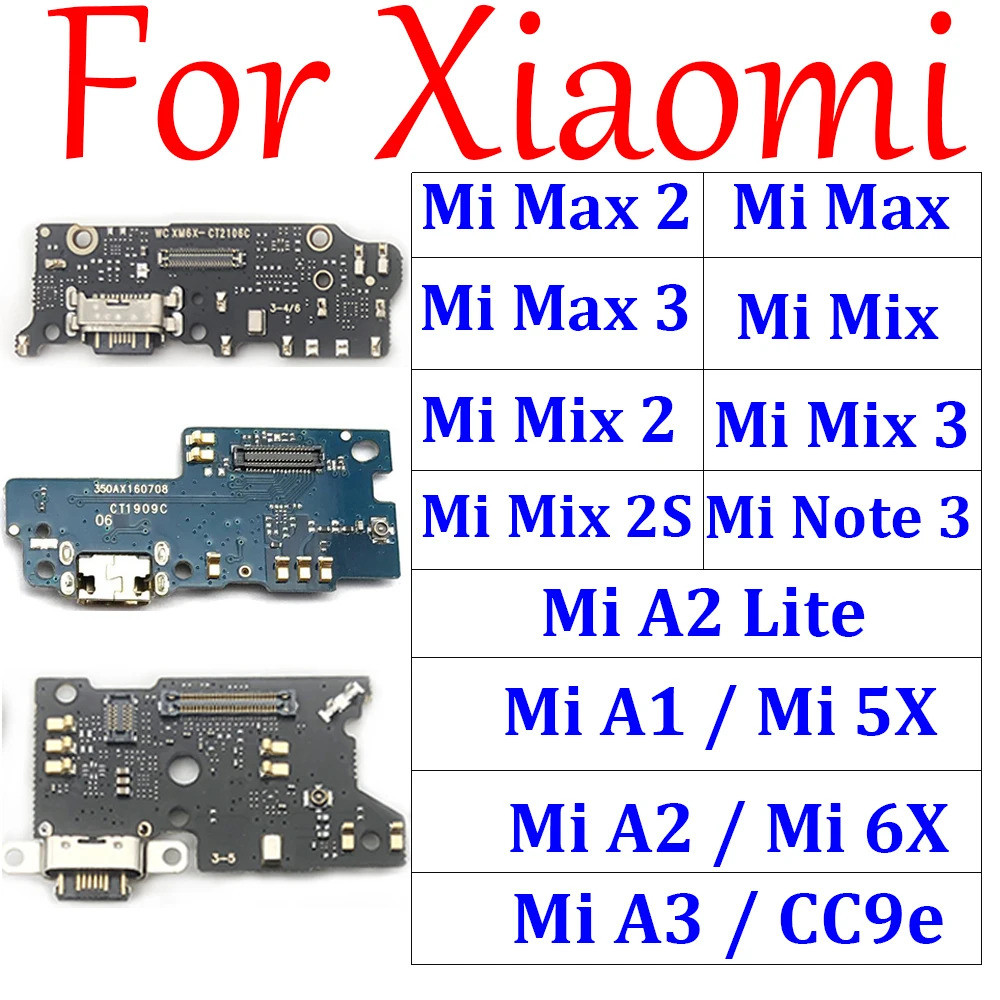 Bảng kết nối cổng sạc USB cho Xiaomi Mi A2 Lite Max 2 3 Mix 2 2S 3 A3 cc9e A1 5x A2 6x Note 3 mic Fl