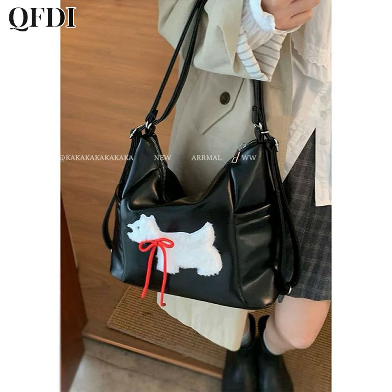 Qfdi Minority All-Match West Highland Dog Tote Bag Túi đeo vai mới