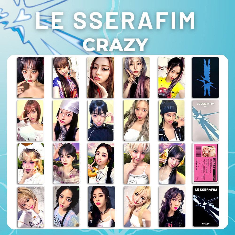 5-7 Chiếc LE SSERAFIM CRAZY Album EASY Photocards WEVERSE CU TOWER UMS ODD Lomo Cards SAKURA CHAEWON