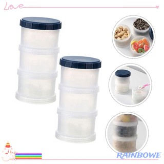 Hộp Sữa Bột RAINBOW, Sữa Bột Mang Theo Hộp Đựng Sữa Hoạt Hình, Nóng 1-5 Lớp Thực Phẩm Tùy Chọn Bột Sữa Trong Suốt Cho Bột Sữa