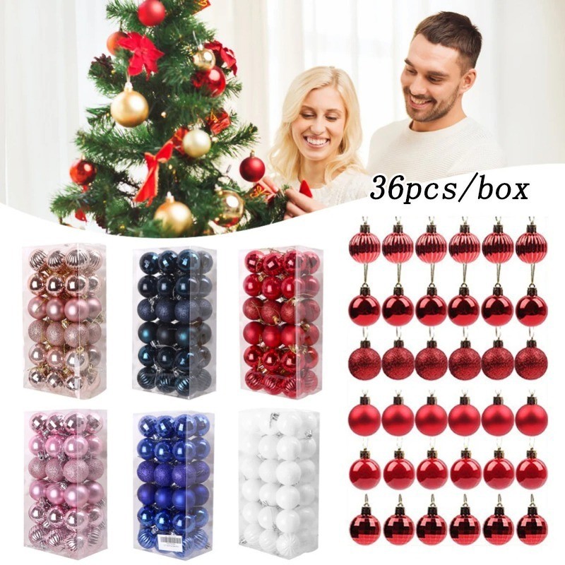 Đồ trang trí bóng Giáng sinh có dây, Bauble cỡ trung bình 60mm / 2,36 Inch, Bóng đèn Giáng sinh bằng