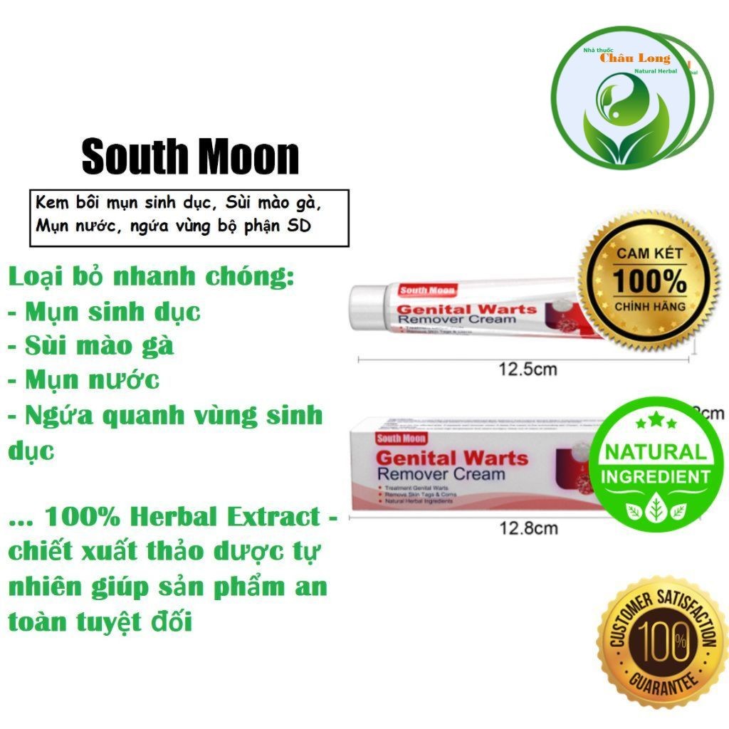 Kem South Moon Bôi Ngứa Vùng Sinh Dục, Mụn Sinh Dục, Sùi Mào Gà nam nữ, thành phần thảo dược Herbal Cream