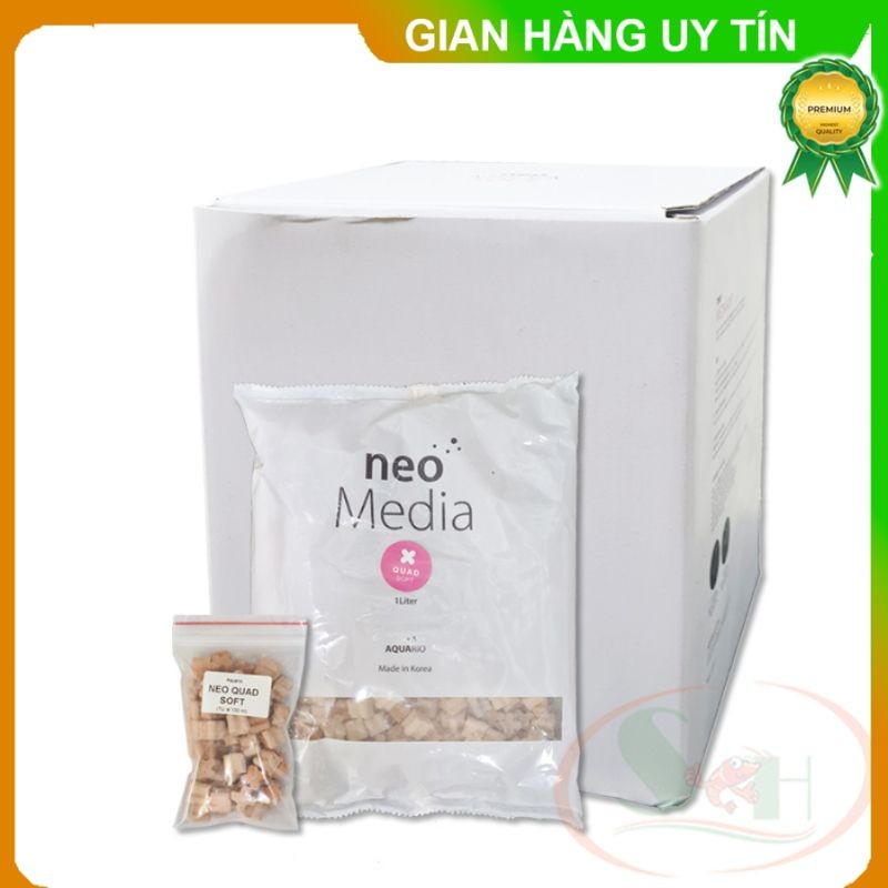 Vật liệu lọc Aquario Neo Media Quad Soft túi 100 ml sứ giảm pH nước bể cá tép thủy sinh store3