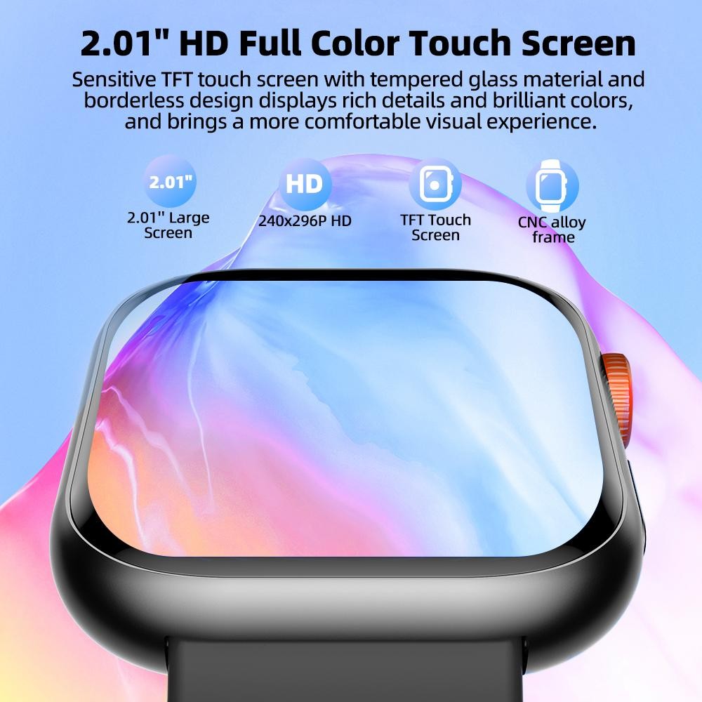 GOOJODOQ Đồng hồ thông minh  HD 2.01 Gọi Bluetooth trên 100 chế độ thể thao, Giám sát sức khỏe, hạ cánh năng động, chống nước IP67 | BigBuy360 - bigbuy360.vn