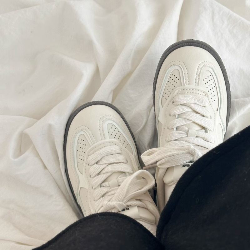 Flat All-Match White Shoes Breathable and Simple Retro German Training Shoes Casual Shoes zerv
