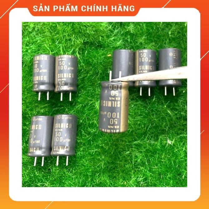 TỤ ELNA SILMIC II 50V 100UF 50V , 50V100UF , 100UF50V ( size 13x22mm ) Tụ audio elna silmic ii