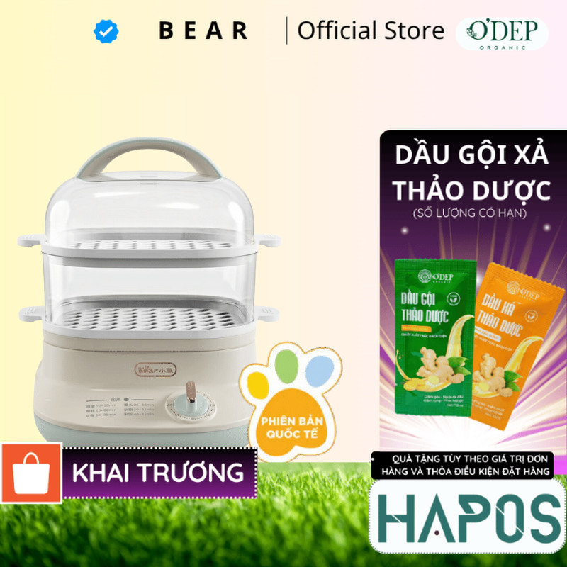 Nồi hấp thức ăn đa năng Bear DZG-C60Q8 - Hàng Chính Hãng - BH 18 tháng - HAPOS HSA