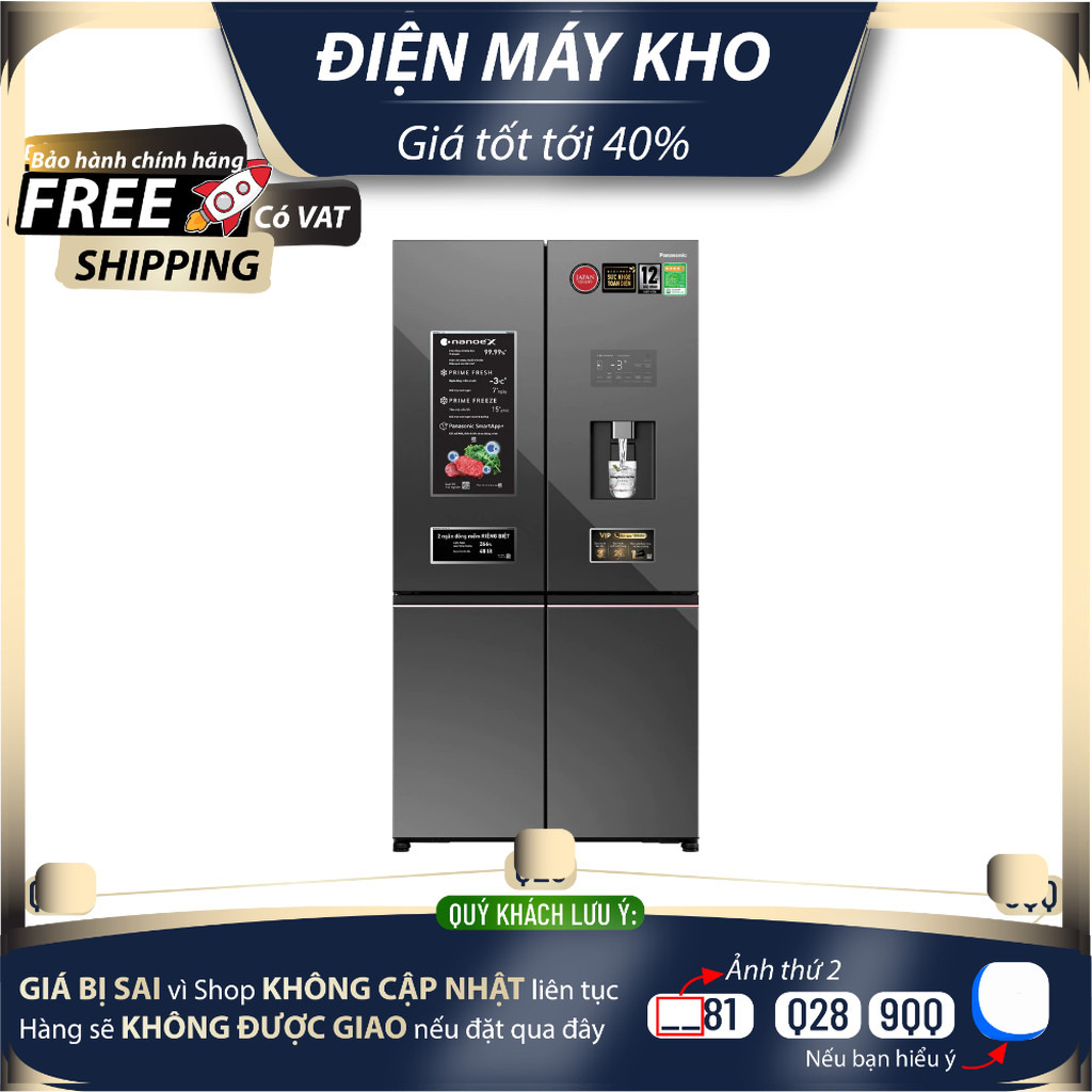 NR-XY680YMMV - Tủ lạnh Panasonic Inverter 621 lít XY680YMMV - Bảo hành chính hãng