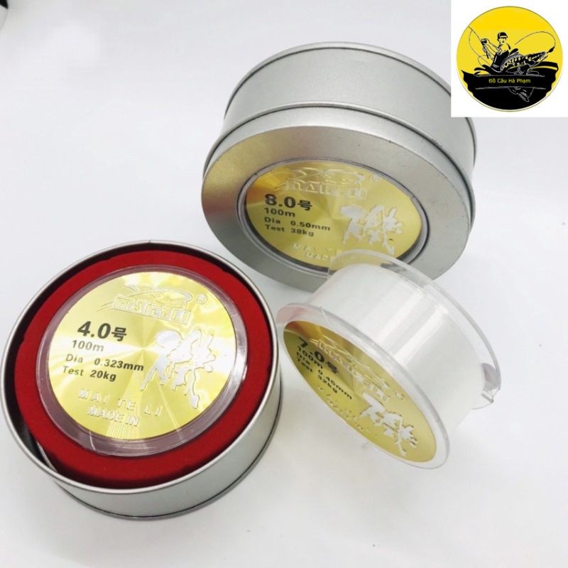 cước câu cá tàng hình cước câu cá hộp sắt dây câu cá siêu bền