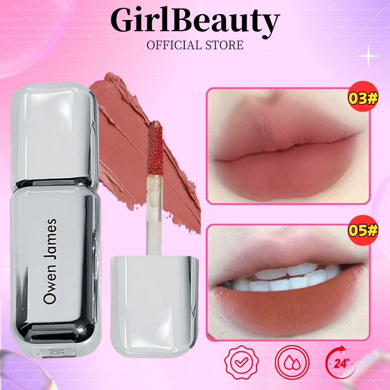 Owen James Son Bóng Lì Lâu Trôi Tự Nhiên Chống Thấm Nước Dưỡng Ẩm Không Dễ Bị Mất Màu Son Môi