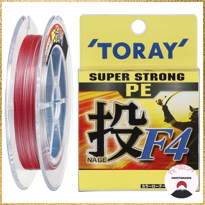 TORAY Super Strong PE Line F4 200m 4-Strand Multi-Color Fishing Line