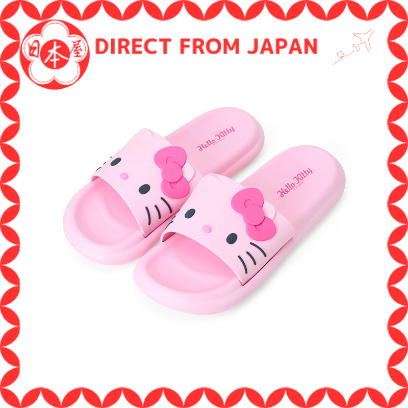 [Direct from Japan] Sanrio Face-Shaped Room Slippers Hello Kitty Veranda Poolside Upper Material: PV