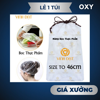 Set 100 Màng Bọc Thực Phẩm Co Giãn Siêu Dai Size 37/46cm – Có Chun & Túi Đựng