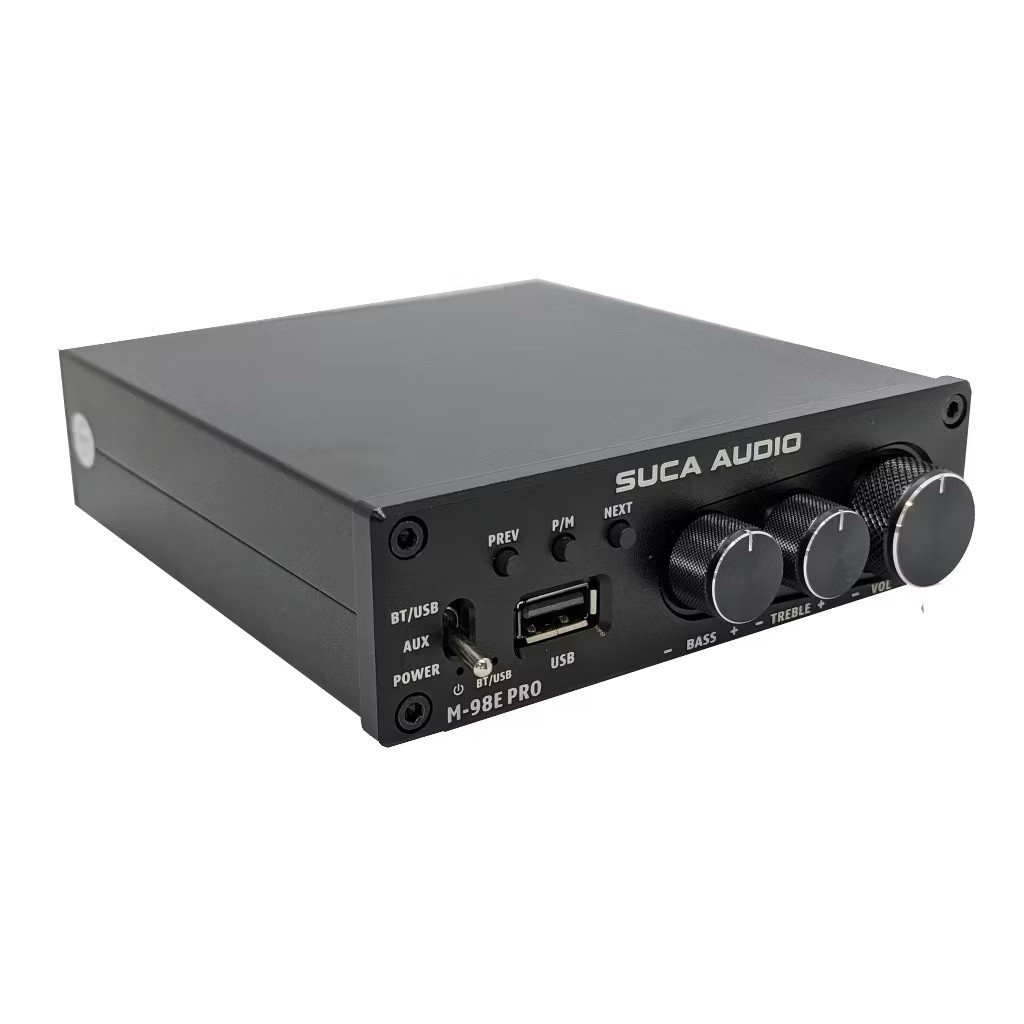 Amply Suca Mini Công Suất Khủng M98E-Pro -160W x 2 với Bass Treble và Cổng USB - Hàng Chính Hãng - H