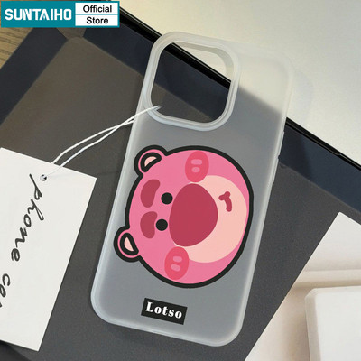 Ốp Điện Thoại Suntaiho Họa Tiết Lotso Dễ Thương Trong Suốt Mờ Mềm Cao Cấp Chống Sốc Cho iPhone 11 12 13 14 15 16 Pro Max IP 7 8 Plus Iphon X XS XR Xs max