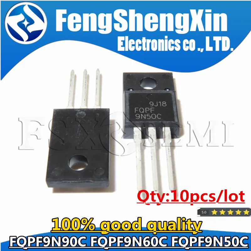 10 Miếng FQPF9N50C TO-220F 9N50C 9N50 TO220F FQPF9N50 FQPF9N90C FQPF9N60C N Kênh MOSFET