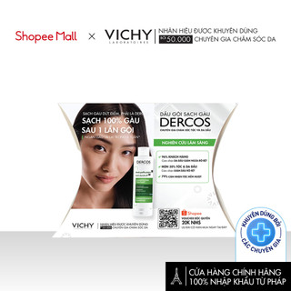  3 gói dầu gội giúp sạch gàu dành cho da đầu dầu & ngứa Vichy Dercos Anti Dandruff 6ml x3