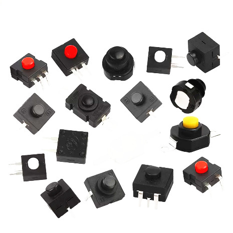 Công tắc đèn Pin nhẹ mạnh Nút nhấn Miếng dán tự khóa Phích cắm thẳng Phụ kiện công tắc nhỏ Công tắc 