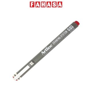 Bút vẽ kĩ thuật 0.03mm artline ek-2303 - màu đỏ