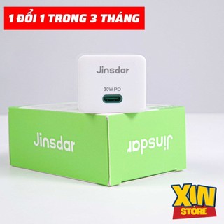 Củ sạc nhanh jinsdar 30w, công nghệ gan, sạc nhanh pd, pps, bảo hành 1 đổi 1.