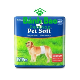  Tã Bỉm Pet Soft Dành Cho Chó Đực & Chó Cái Gói Nguyên - Bỉm Chó Tiện Lợi Vệ Sinh Pet Soft 