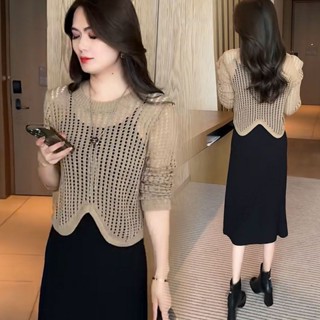 Áo Len Dệt Kim Rỗng Bán Chạy Nữ Thu Đông 2025 Xuân Thu Phong Cách Mới Thời Trang Phù Hợp Với Áo Ôm Hơn