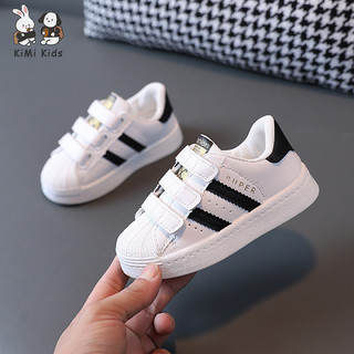 Kimi trẻ em giày trẻ em xuân thu nam nữ trẻ em đầu vỏ giày thể thao trẻ em giày nhỏ màu trắng bé đế mềm giày ban