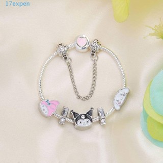 Vòng tay xỏ hạt charm hình Mymelody Kuromi Cinnamoroll dễ thương làm quà tặng sinh nhật cho bé