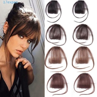 Tóc mái giả hai mặt bằng sợi tổng hợp mỏng nhẹ nhiều màu tùy chọn phong cách thời trang cho nữ