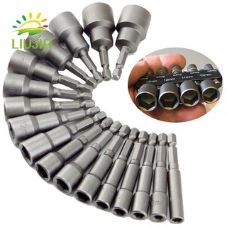 Liujir Nut Driver Drill Bit 1 / 4 "5-12mm Hex Shank Ổ cắm Ổ cắm Bộ tuốc nơ vít Bộ chuyển đổi ổ cắm Bộ chuyển đổi mũi khoan