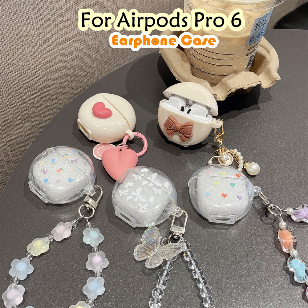 Dành Cho Airpods Pro 6 Ốp Lưng Silicon Mềm Vỏ Tai Nghe Hoa Dễ Thương DIY