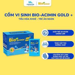 Cốm vi sinh Bio acimin Gold hỗ trợ trẻ ăn ngon tự nhiên bổ sung vi chất và các amin thiết yếu hộp 30 gói