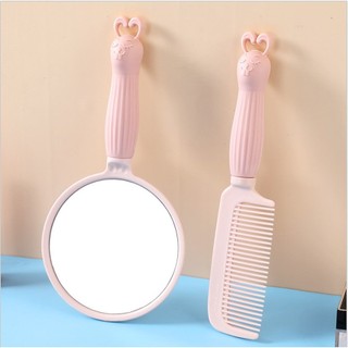 Gương trang điểm nhỏ nhí mini siêu cute cầm tay bỏ túi kèm lược iLita phong cách Hàn Quốc tiện lợi makeup dễ thương 