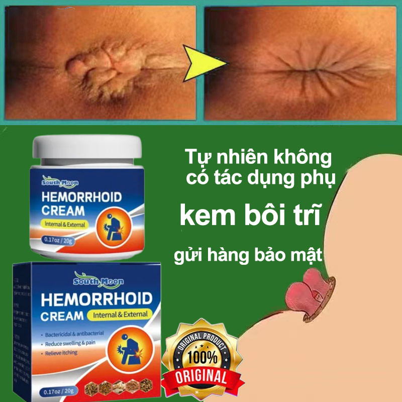 100% chính gốc kem bôi trĩ 20g làm giảm sưng trĩ và đau ra máu trong điều trị phân điều trị bên trong trĩ bên