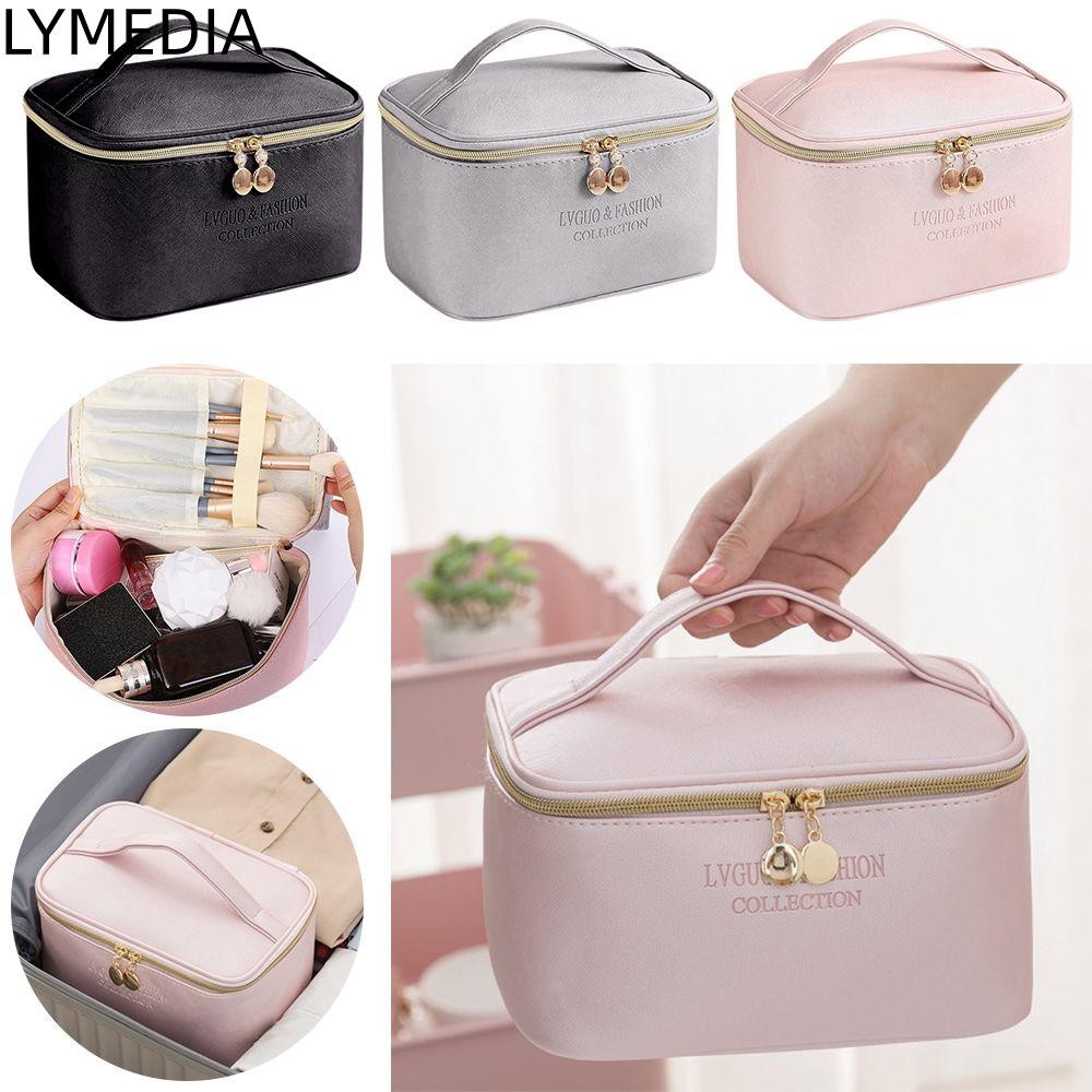 LYMEDIA đựng mỹ phẩm LYMEDIA PU Da PU Dung tích lớn Túi đựng đồ vệ sinh