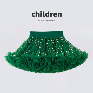  Váy Tutu Mini Bé Gái Màu Xanh Đậm - Thiết Kế Lưới Xinh Xắn | Phong Cách Giáng Sinh Lộng Lẫy - Size 1-8 Tuổi  Kèm Phụ Kiện  