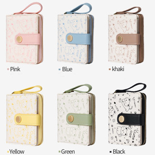 Kawaii In Ví Mèo Có Dây Kéo, Ví Da PU Đựng Thẻ Tín Dụng Ví Đựng Tiền Xu Có Cửa Sổ ID Dành Cho Nữ