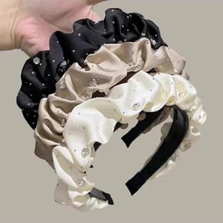 Phụ Nữ Cô Gái Shine Pháp Bling Tóc Vòng Retro Băng Đô Quấn Tóc Mũ Phụ Kiện Tóc