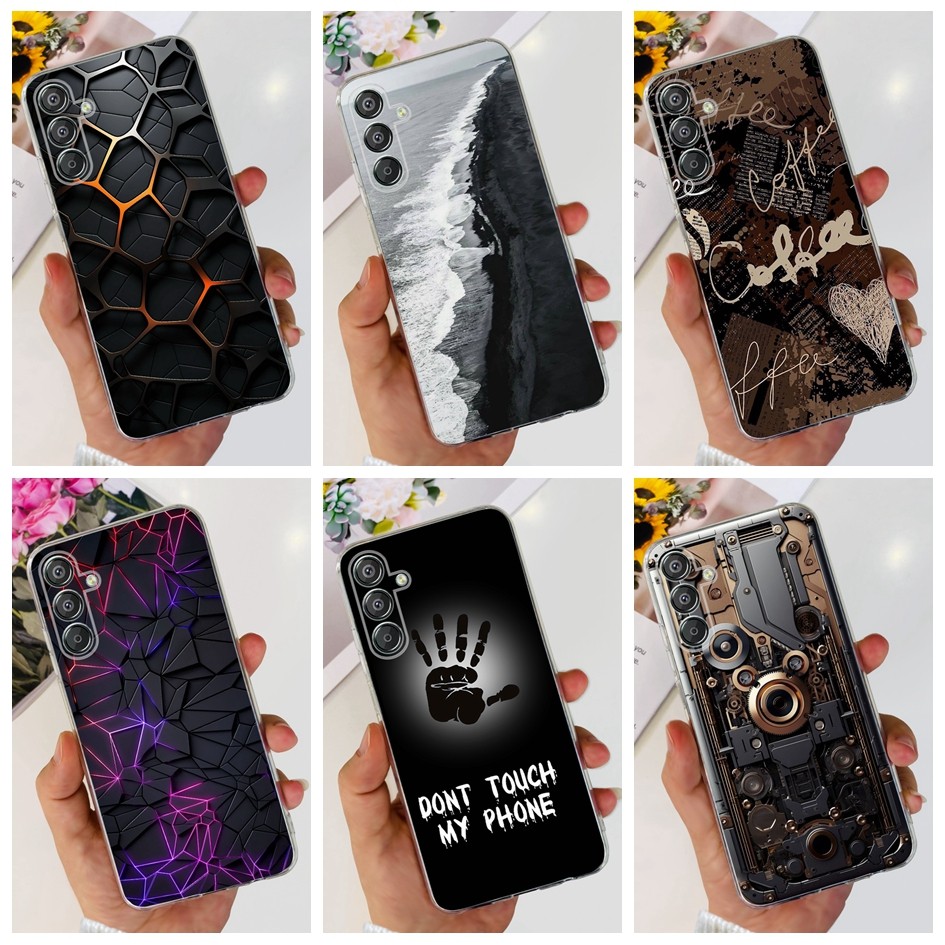 Dành Cho Samsung Galaxy M15 F15 5G Ốp Lưng Đá Cẩm Thạch Sang Trọng Silicon Mềm Trong Suốt TPU Mềm Vỏ