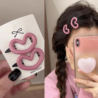 1 Cái Thiết Kế Đơn Giản Kẹp Tóc Tình Yêu Màu Hồng Dễ Thương